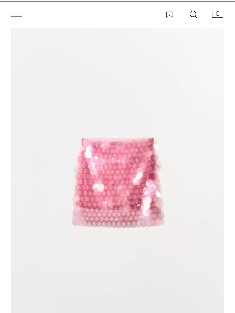 Zara Pink Sequin Disc Mini Skirt - Picture 2 of 2
